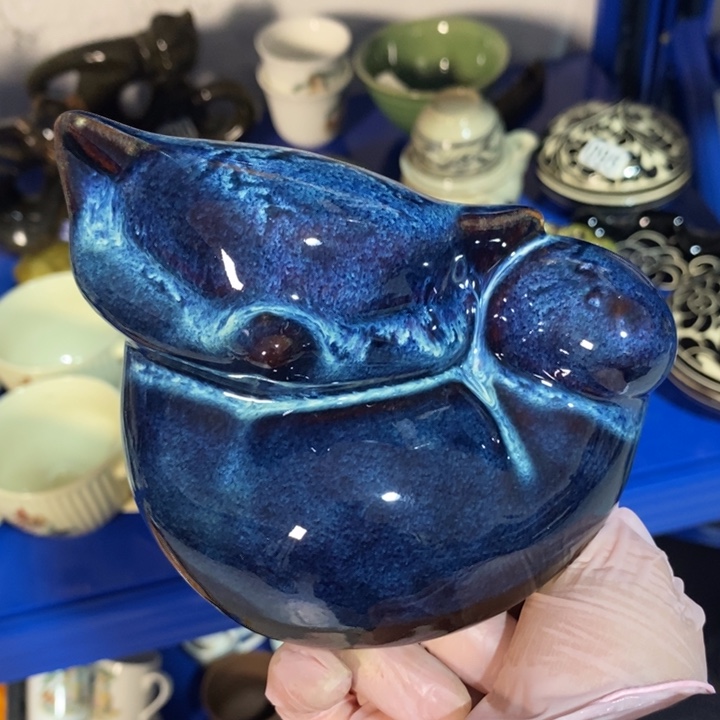 瓷片七厂窑变狐狸高度11厘米