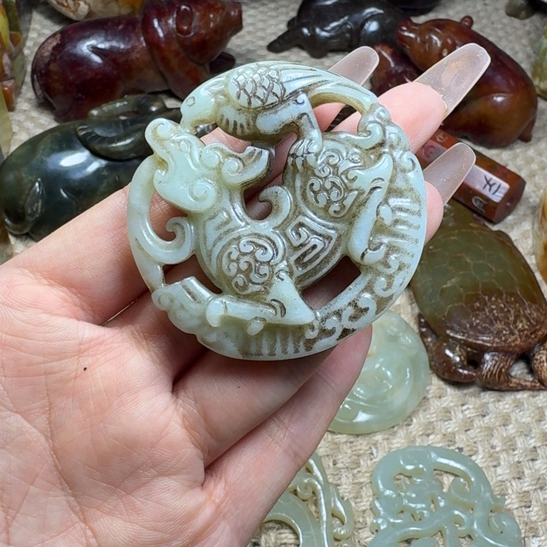 白玉菩提吊坠挂件