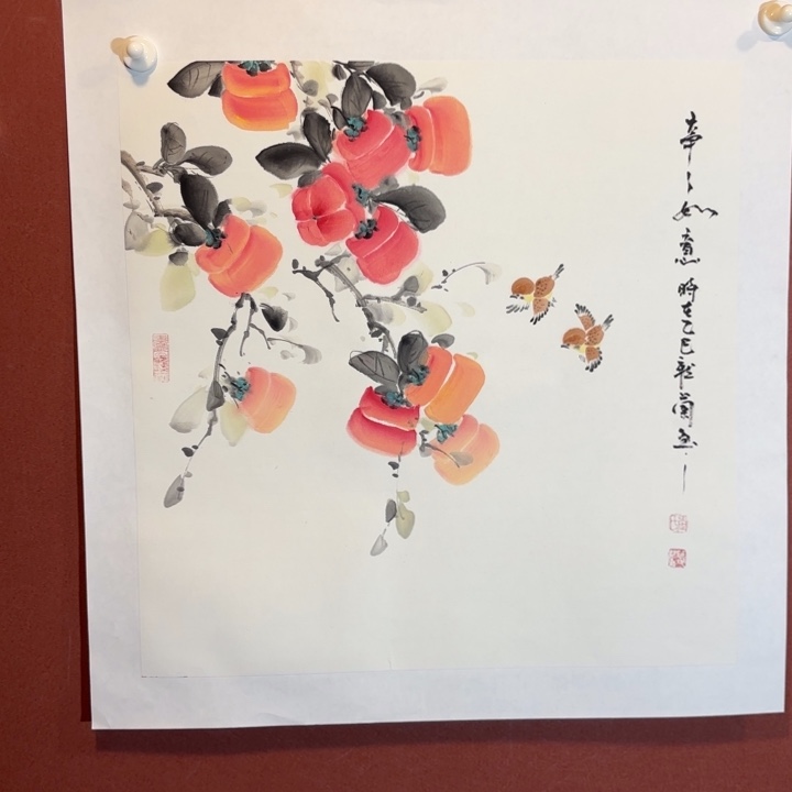 国画听兰老师花鸟