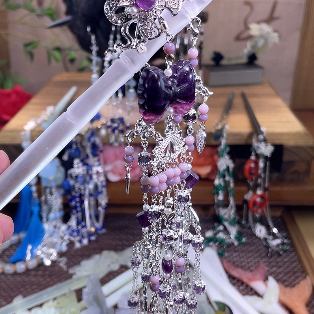 迷****未镶嵌蛇纹石玉发饰