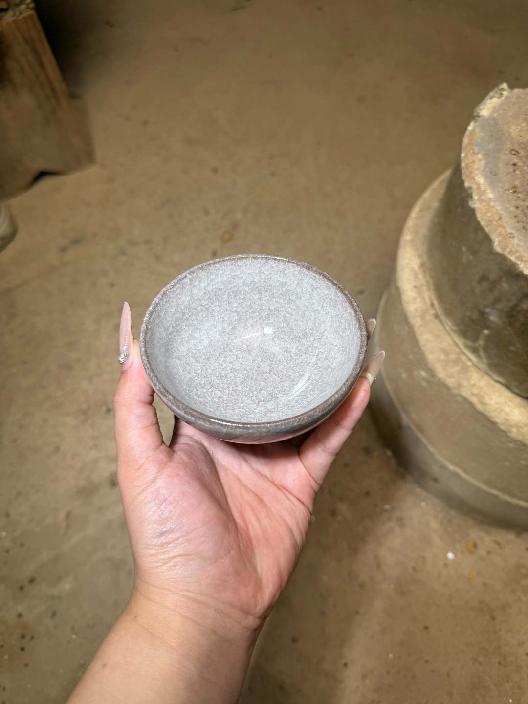 茶器茶杯 灰冰平口