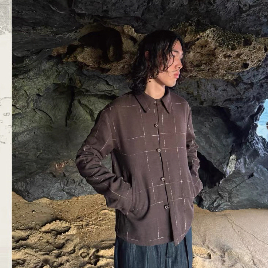 Conchoboe/Navy Shirt/海军手工毛线衬衫
