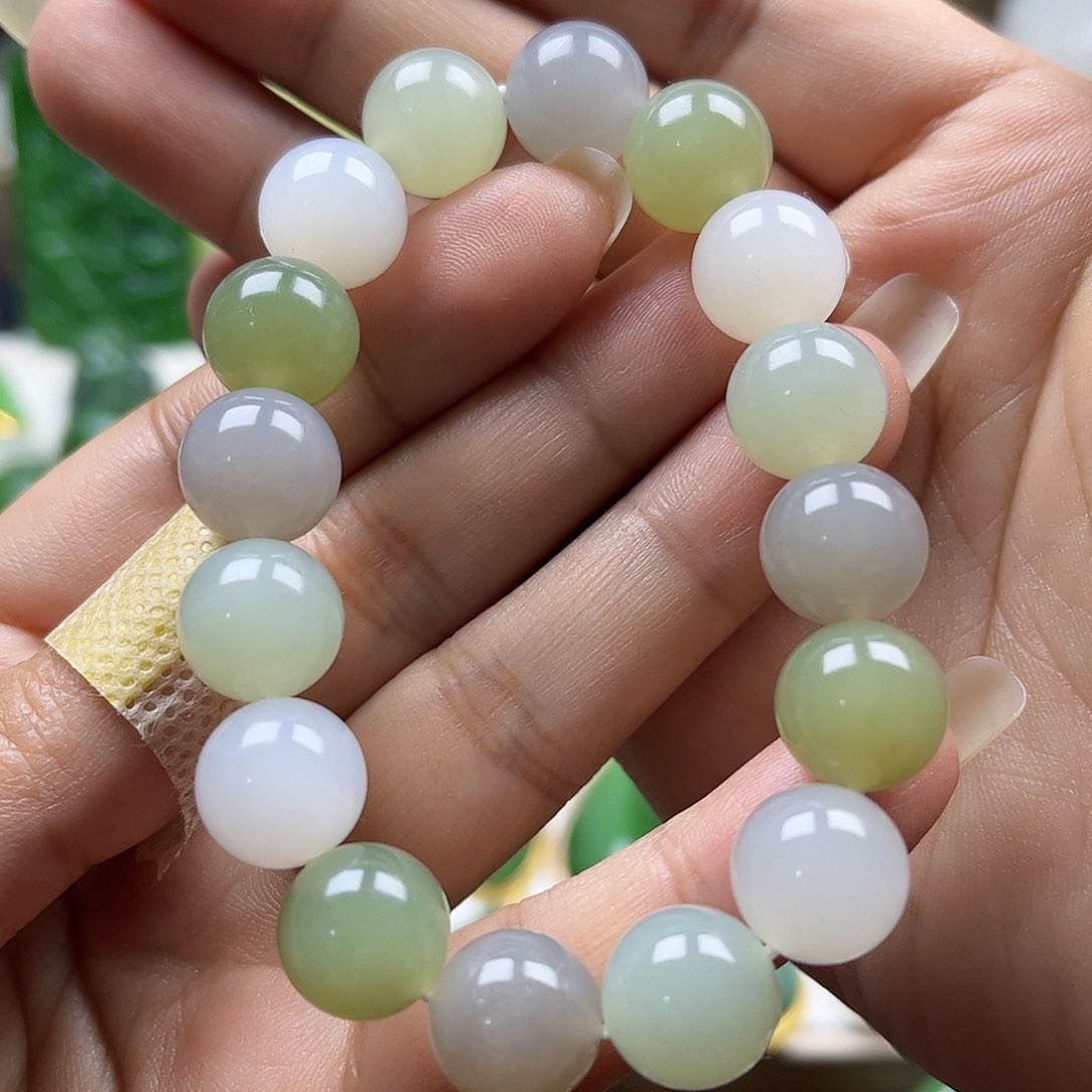 和田玉手串卡12未镶嵌