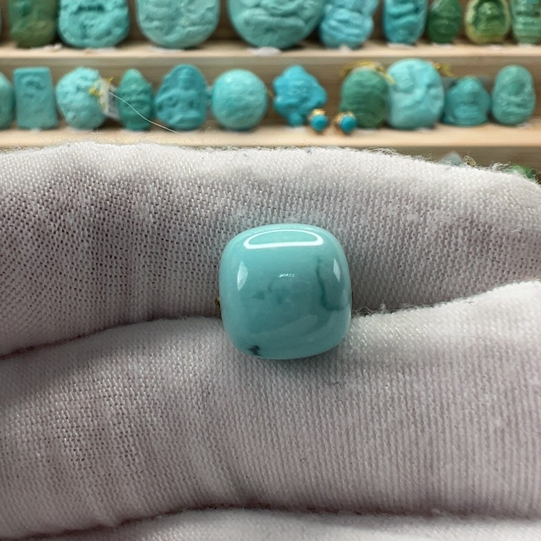 未镶嵌绿松石老型珠11x10.5mm