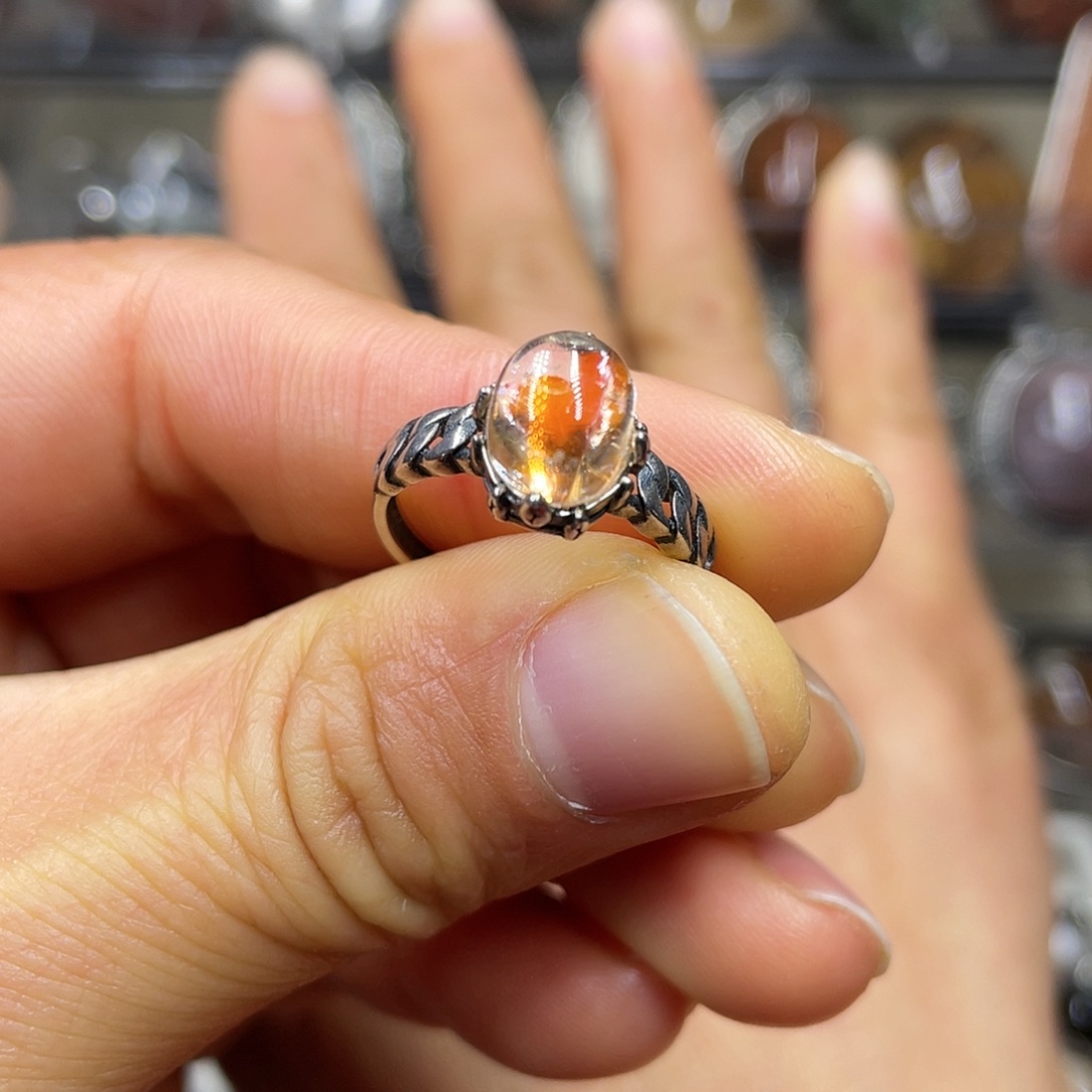 【闪购商品】水晶珠宝半成品银S925镶嵌戒指