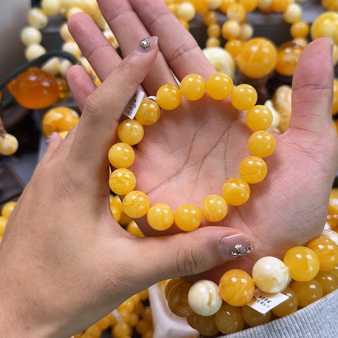 琥珀珠宝奇石未镶嵌13mm