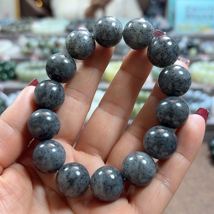 和田玉手链未镶嵌新疆青花卡16