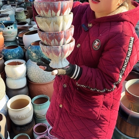 口16高12瑕疵盆子。