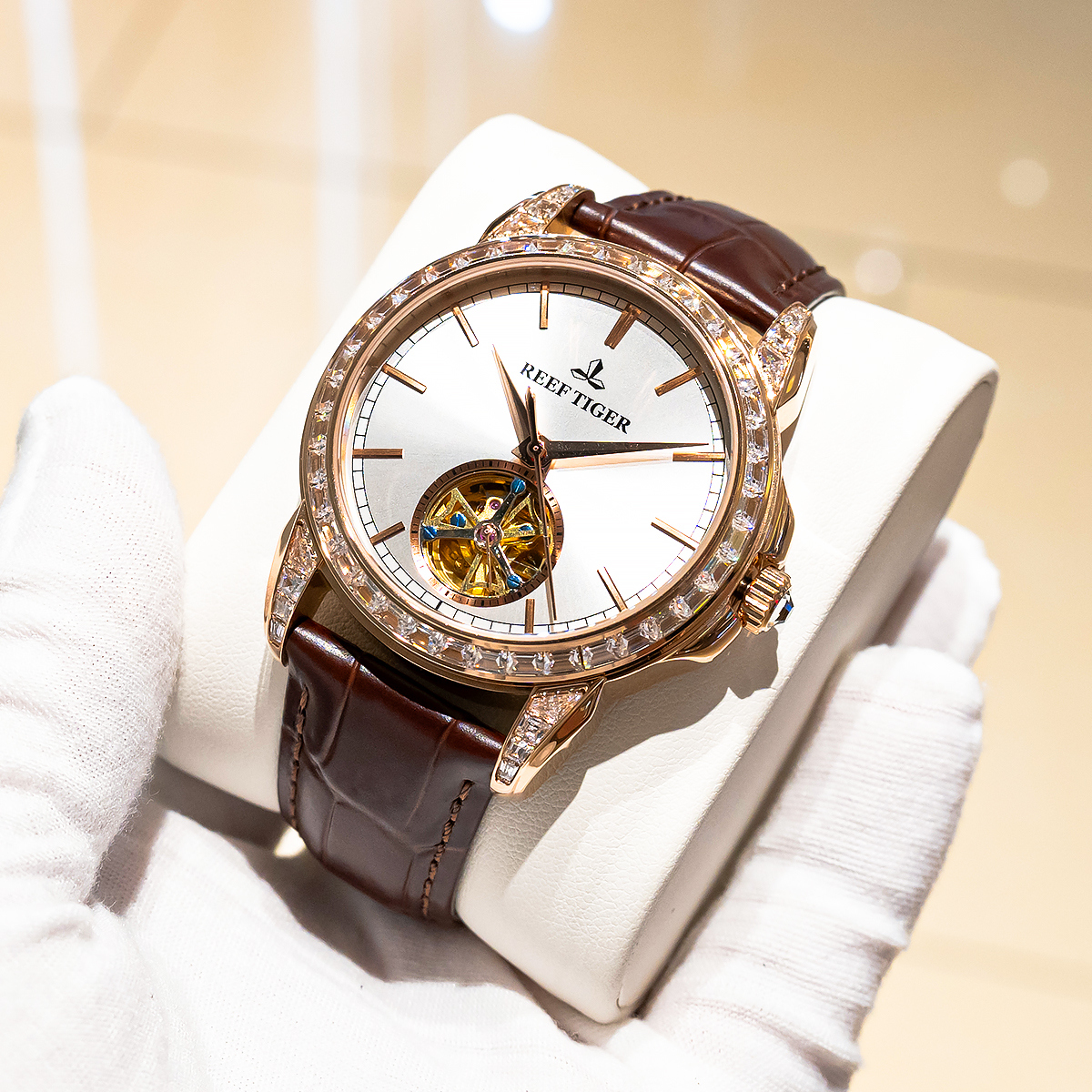 瑞夫泰格【非凡大师】男士镶钻自动机械表超凡款式奢华适合送礼