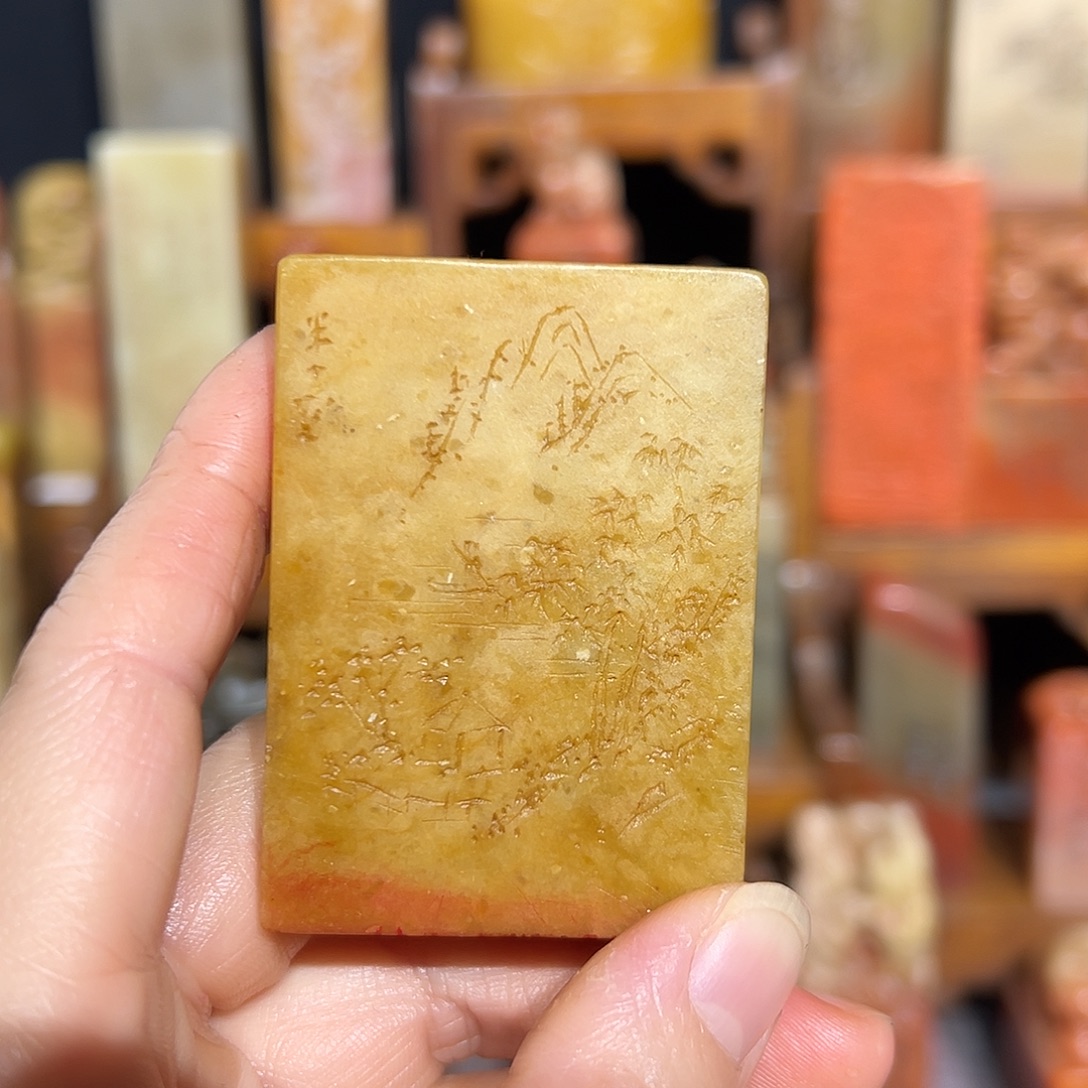 寿山石印石寿山石山山水水