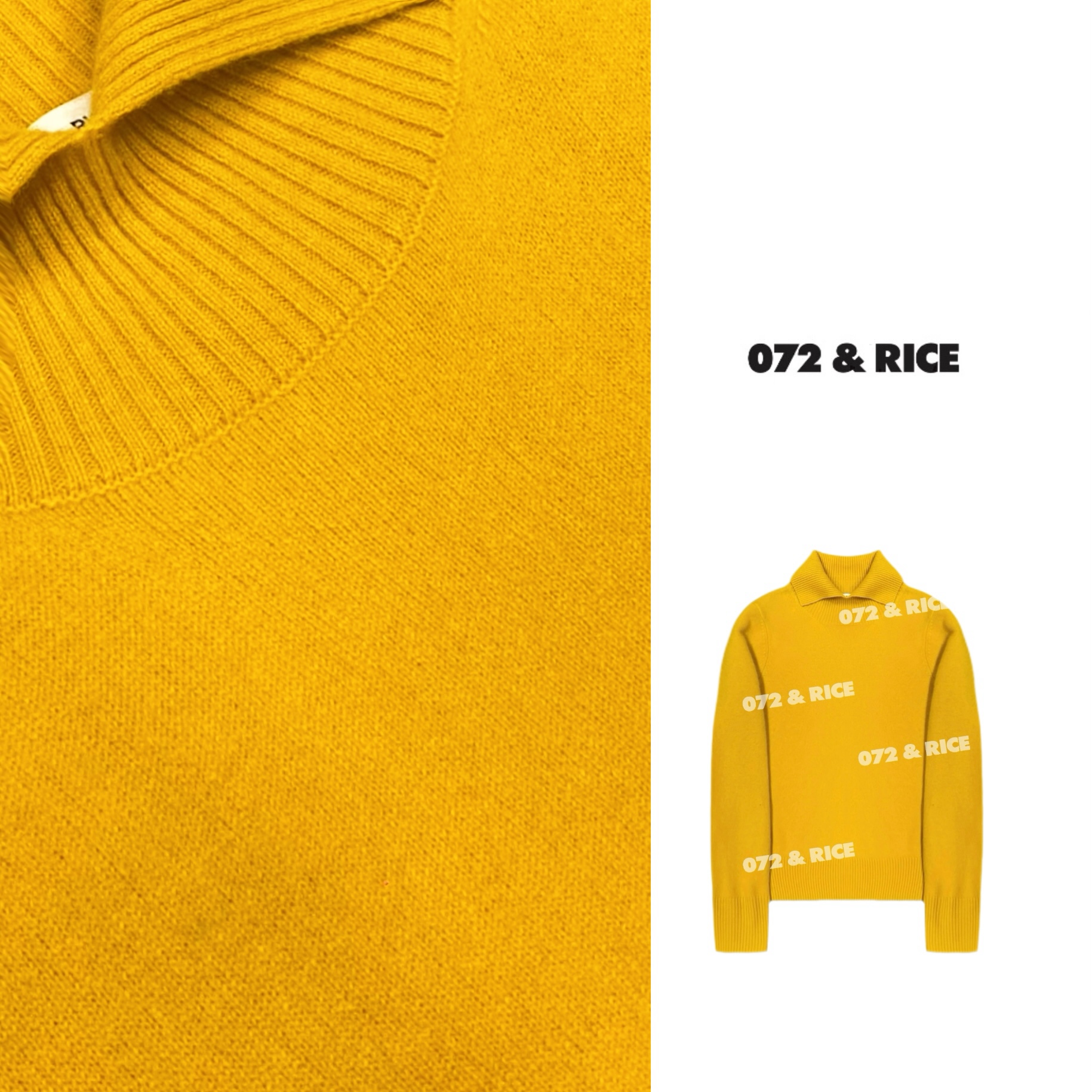 072 & RICE【吉祥】100羊毛 秋冬休闲翻领长袖针织衫 31LE084