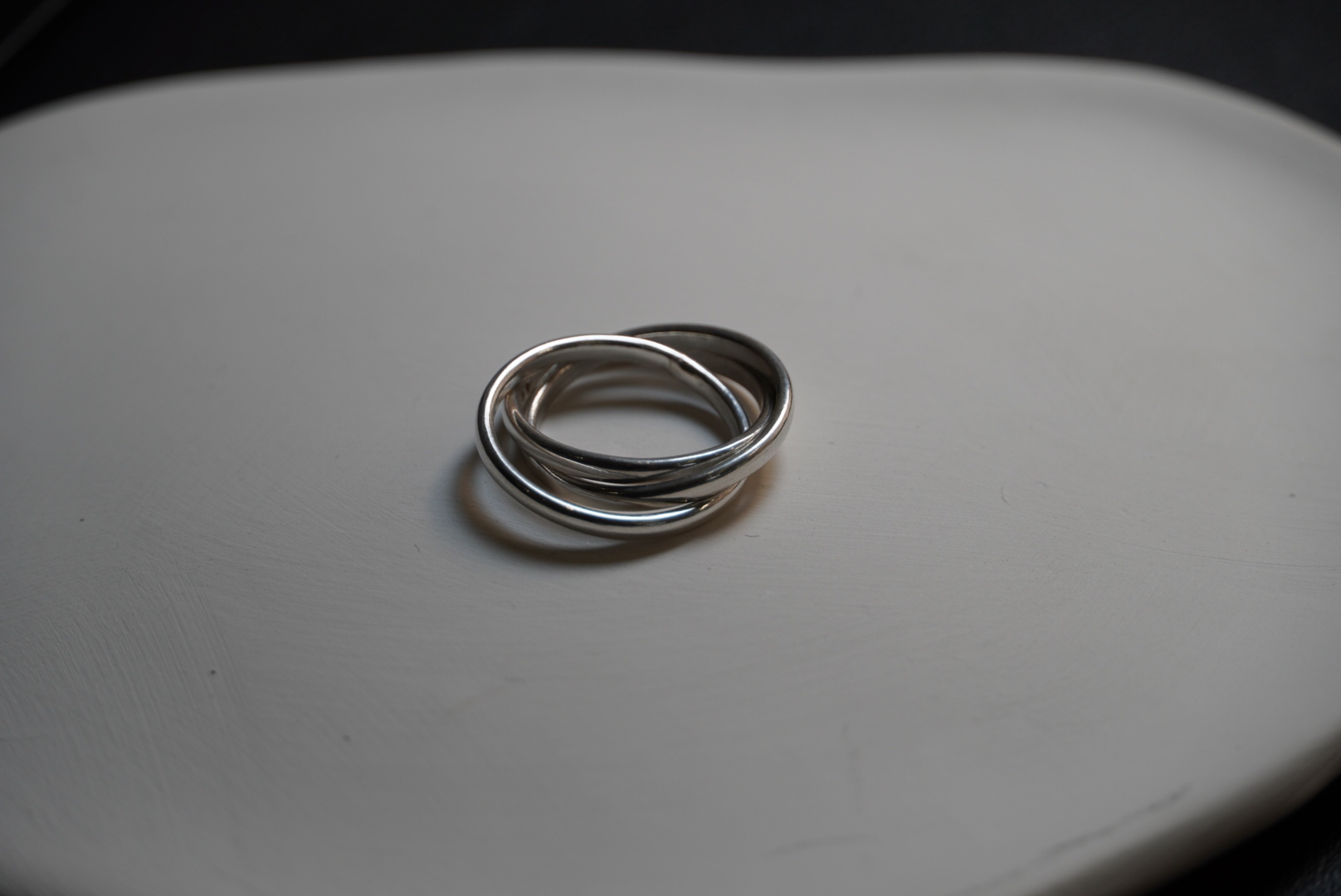 足银戒指 手工足银999 三环戒指 搭配戒指