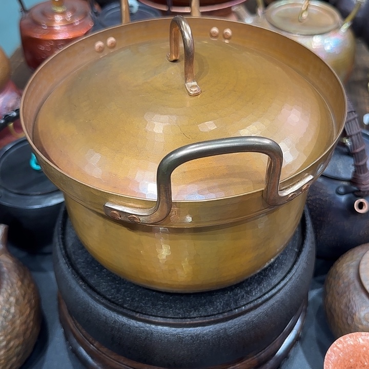 夜***橋紫铜手工制作煮锅