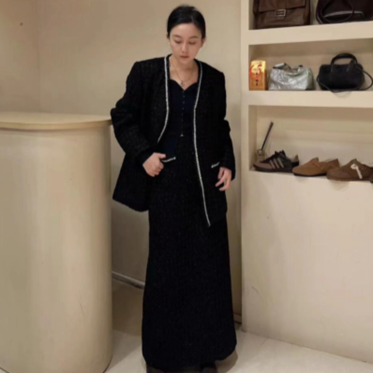 95新 MaxMara 海马毛羊毛针织大衣/尺码s/ysc0303 
