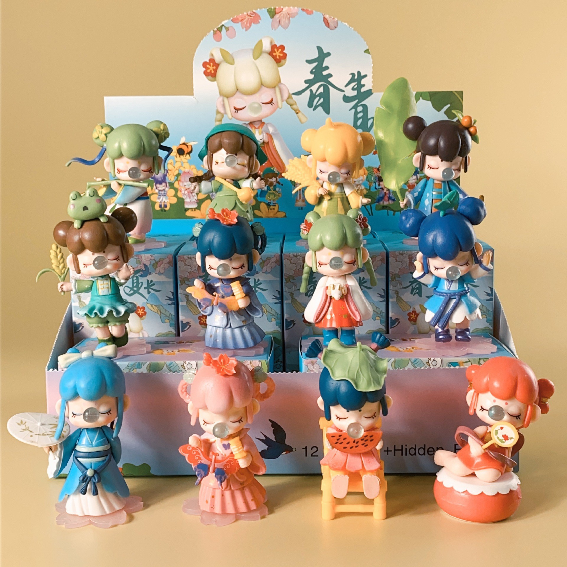 春生夏长国风雨水春分清明暑惊蛰谷雨立夏芒种夏至男生桌面手办