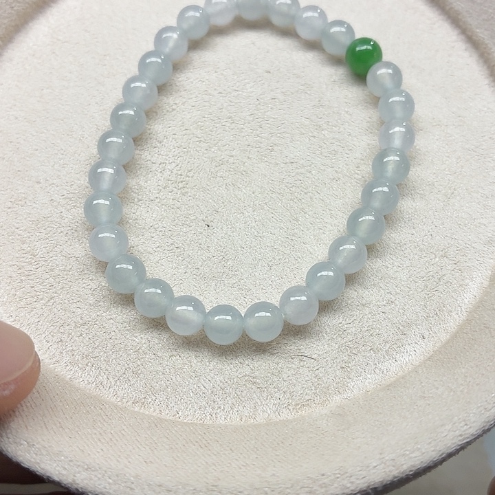 翡翠未镶嵌手链天然缅甸翡翠A货卡6