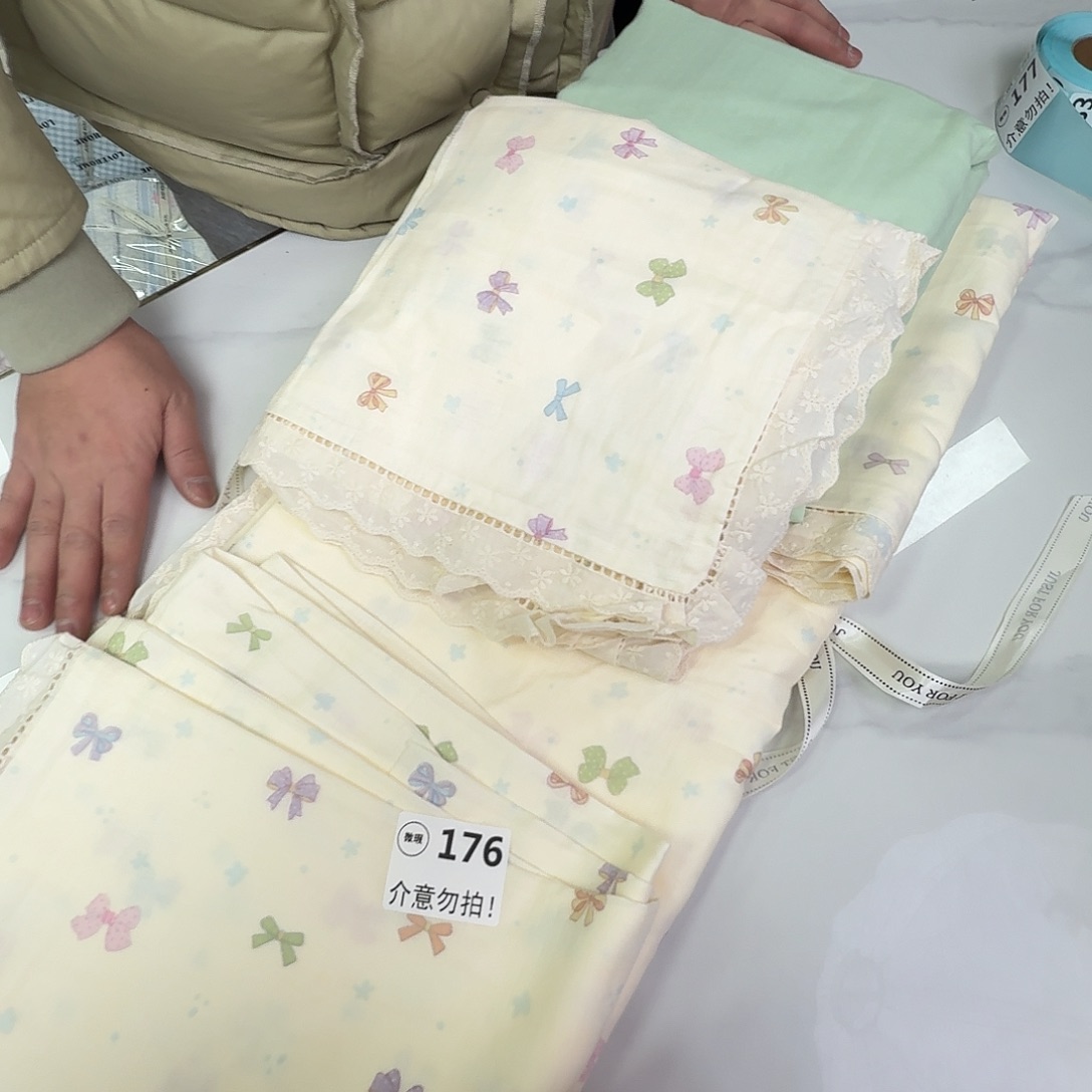 棉棉纯棉纱布加大176