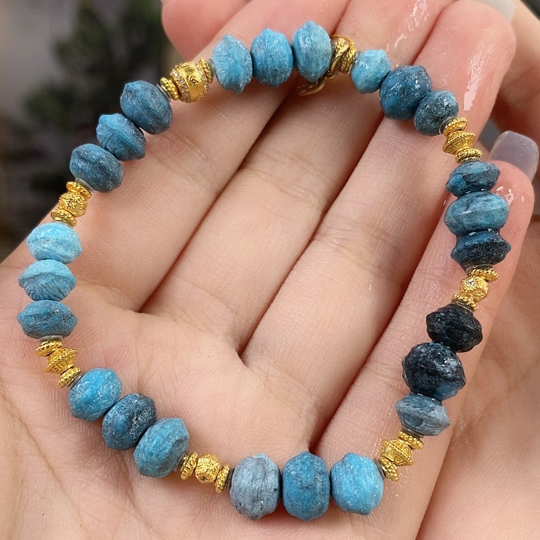 绿松石银S925镀金镶嵌珠宝奇石