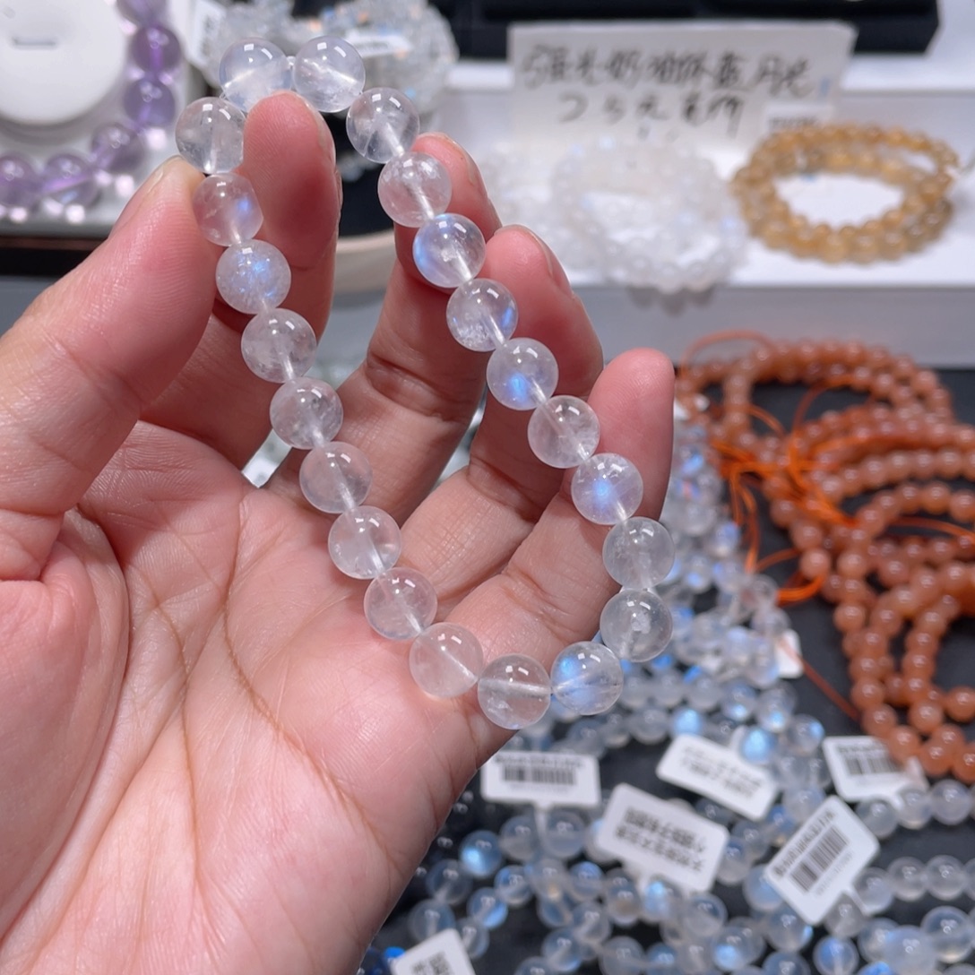 长石未镶嵌手链入门级蓝月光手链9.m