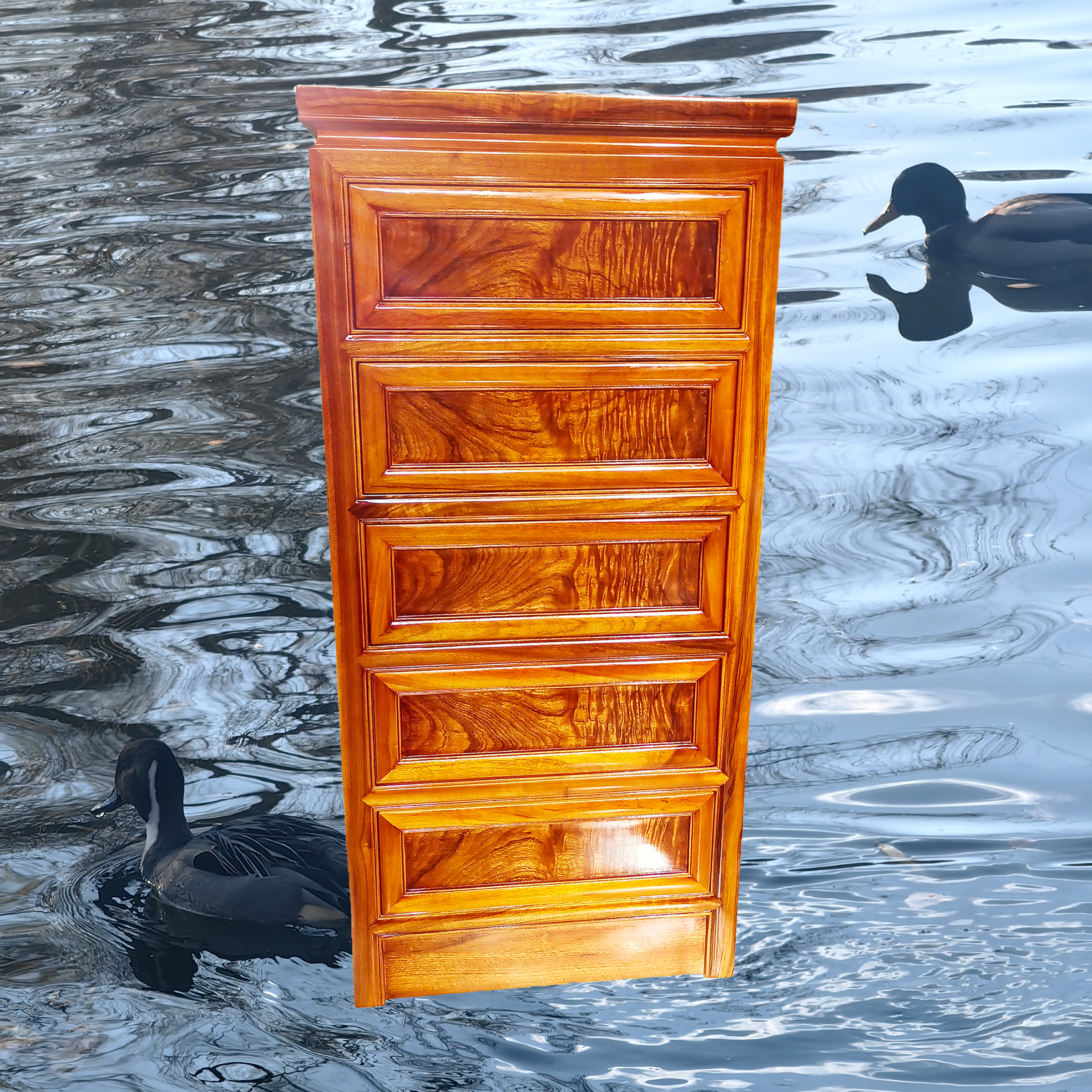 香樟老料小五斗柜：长52公分、宽42公分、高110公分家用古典客厅