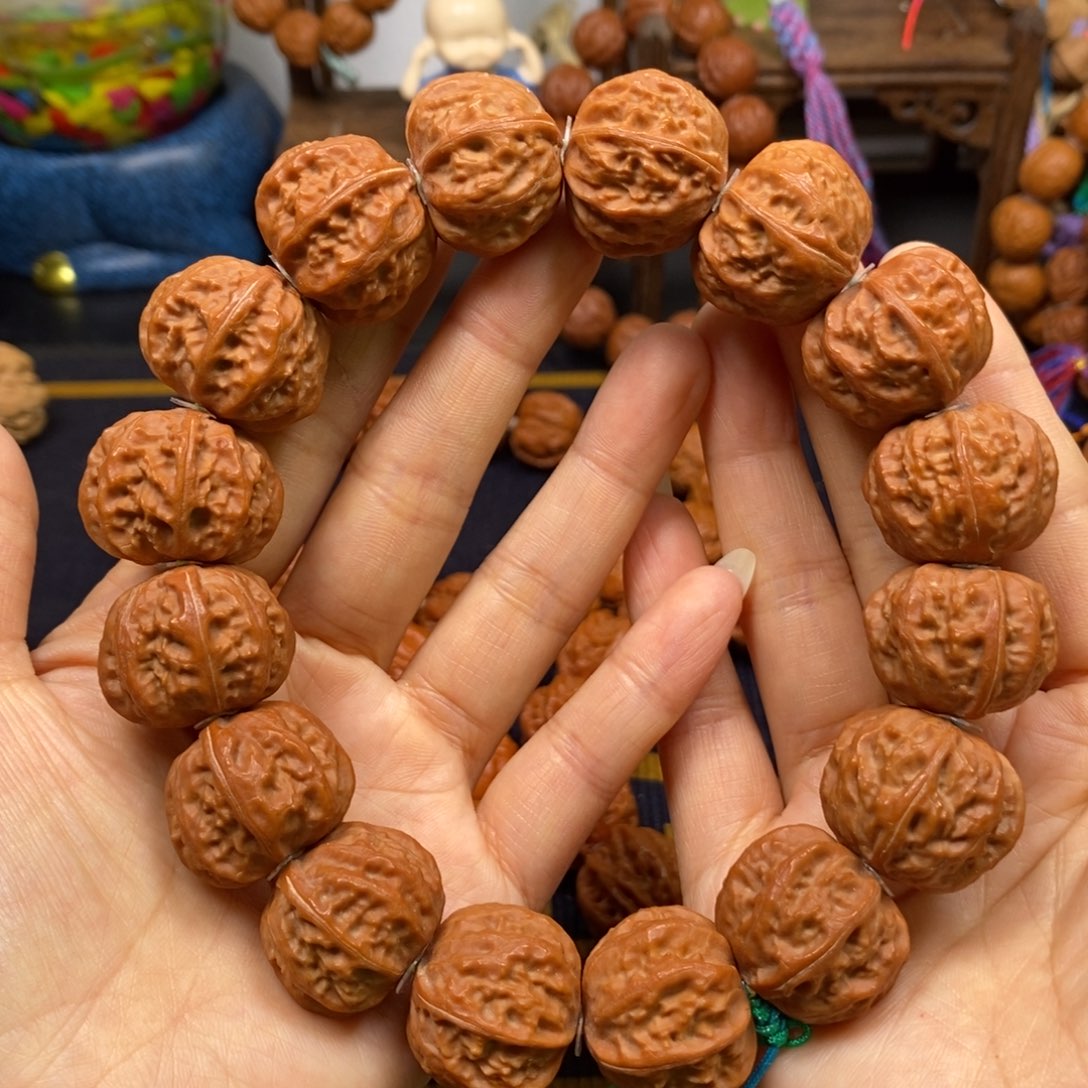 桃核手串龙脊八棱磨盘