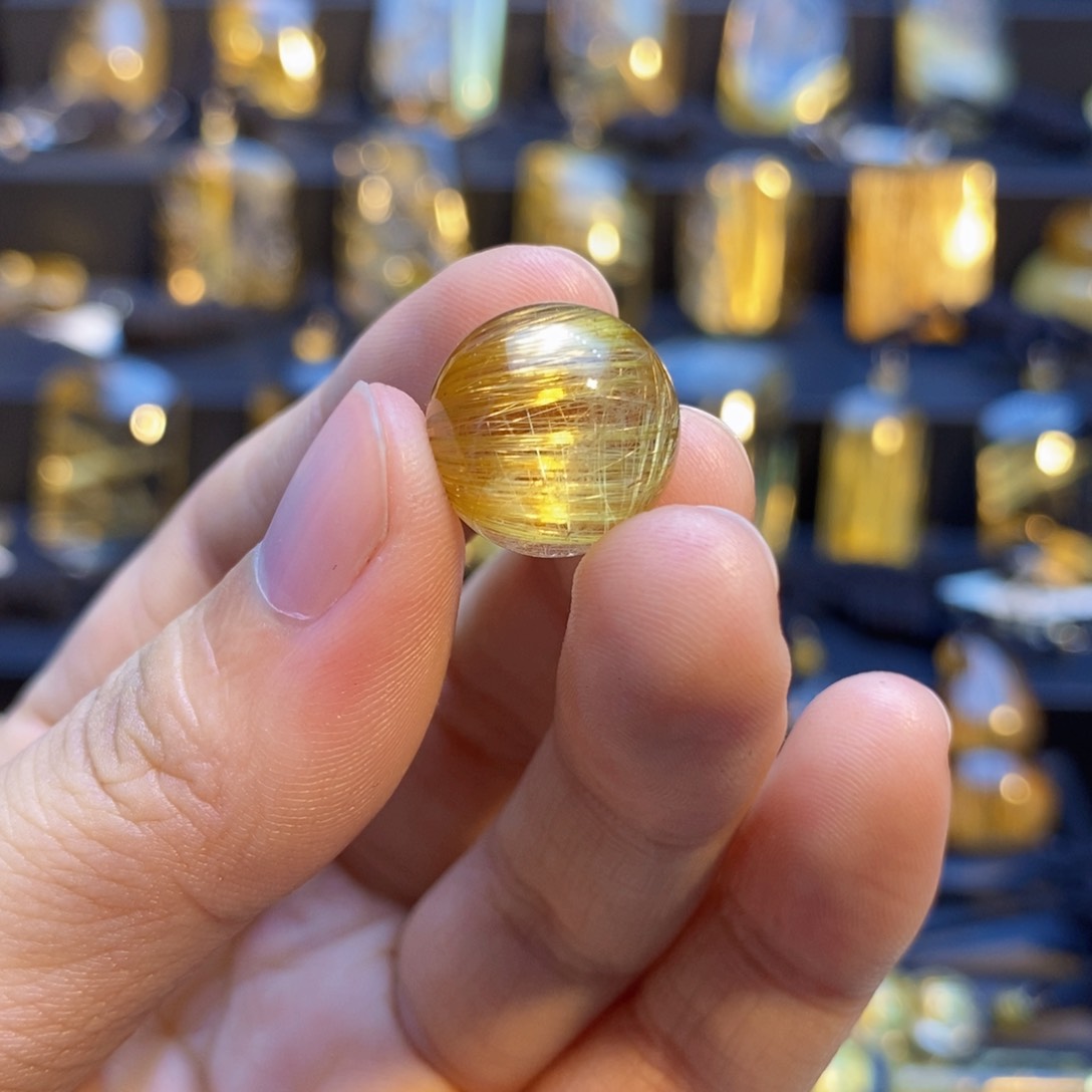 发晶珠宝半成品未镶嵌窦天然发晶单珠