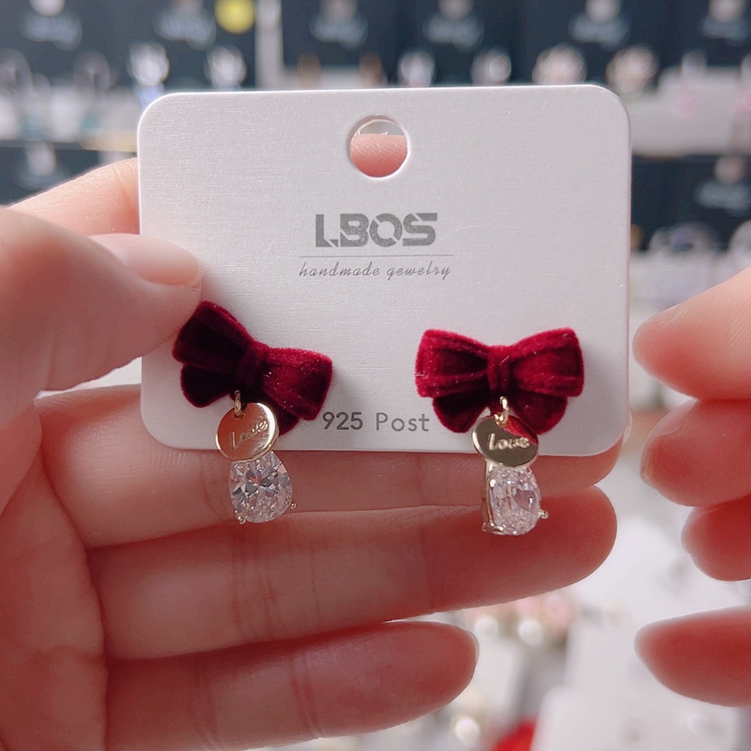 琉璃铁合金合金耳环的