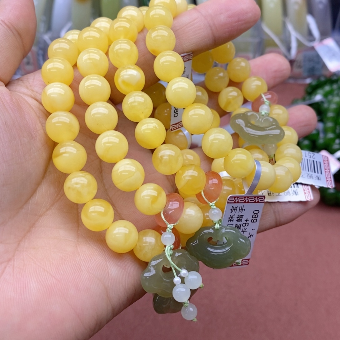 蜜蜡未镶嵌手串卡9+多样性拍一发一