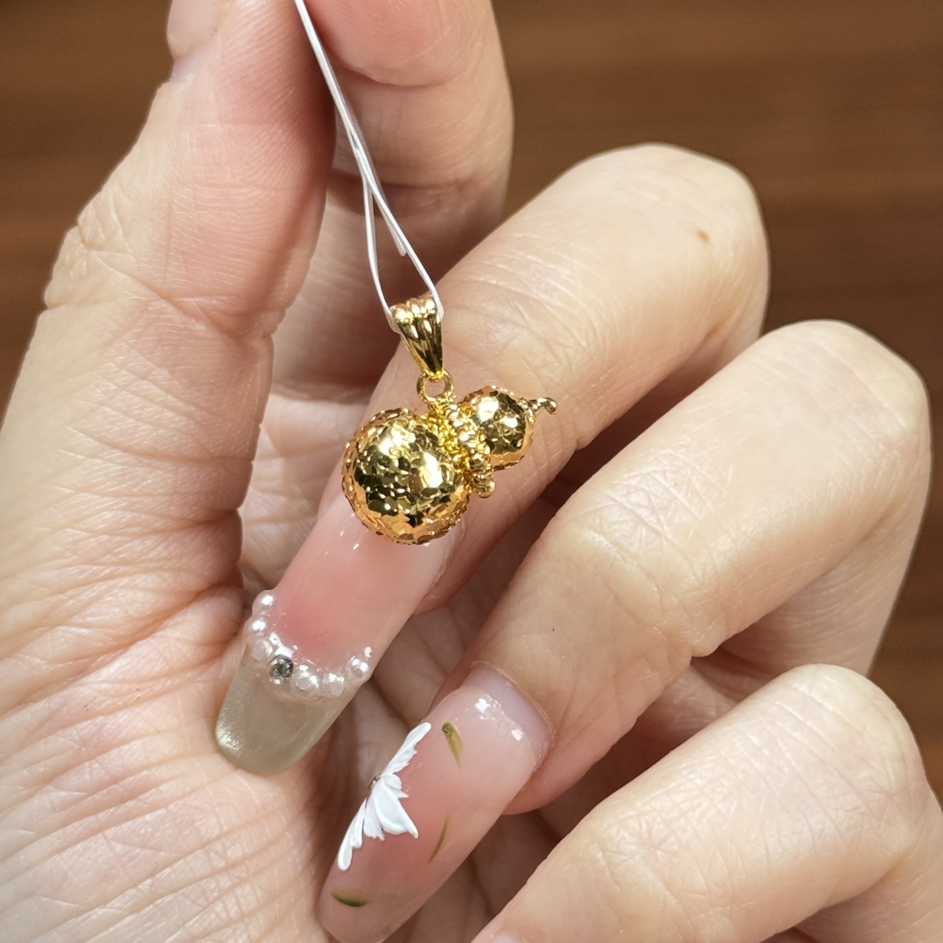 F【爆闪葫芦吊坠】足金999精工