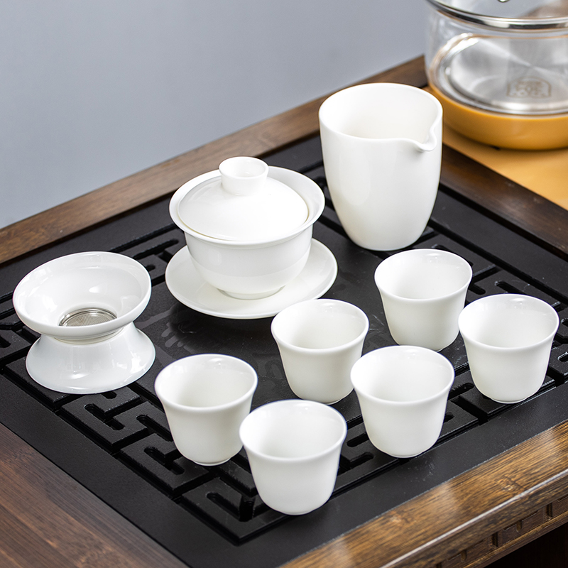 功夫茶具套装家用陶瓷小茶壶泡茶水茶杯整套洗茶器茶道六君子零配