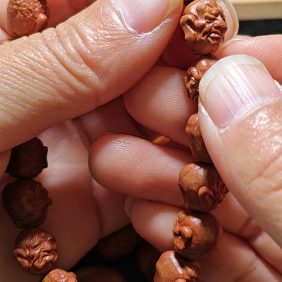 橄榄核手串/手链龙纹桃核十八罗汉手串