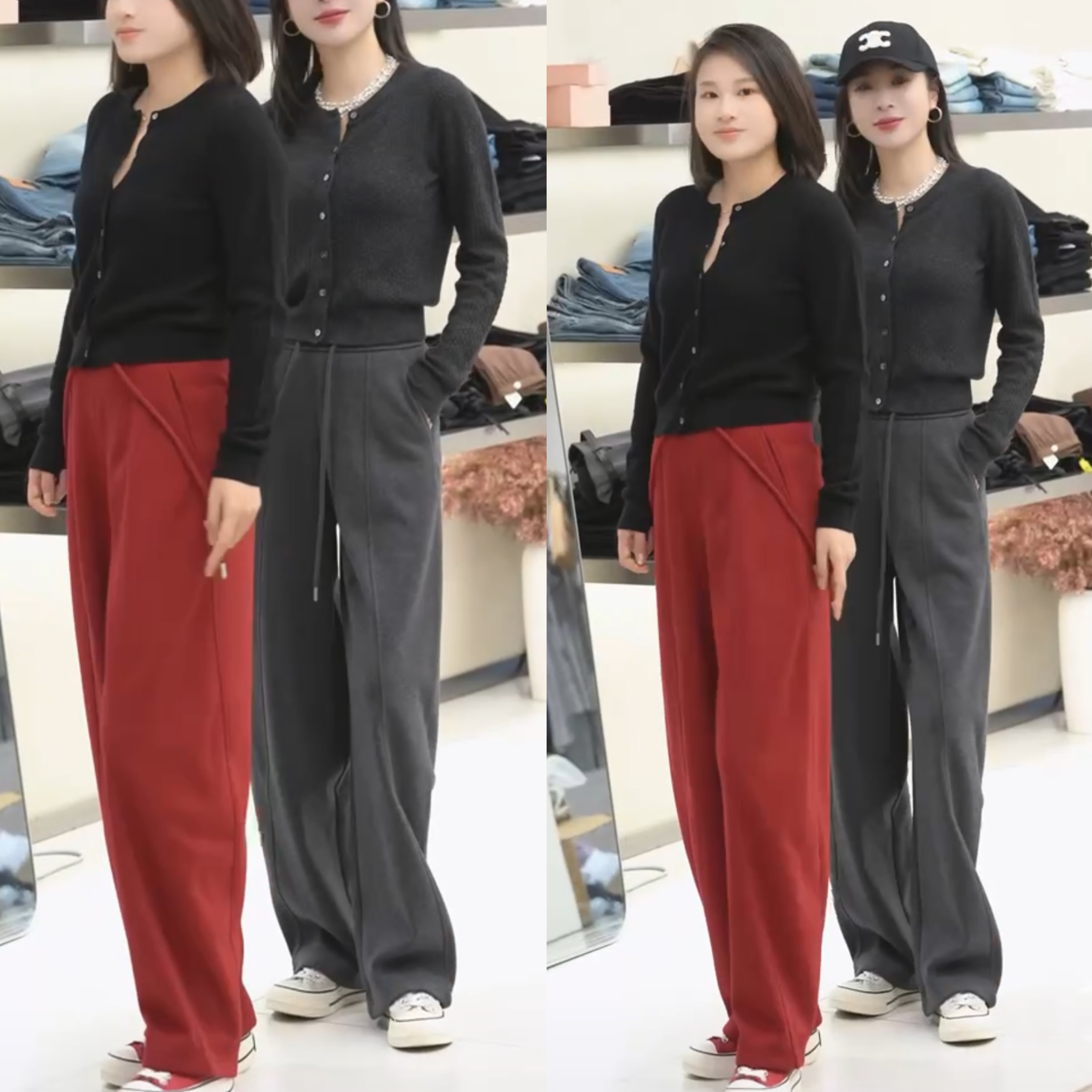  （小雨推荐82589）秋冬高腰老钱风常规款休闲裤长裤气质阔腿裤