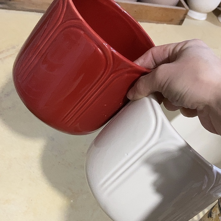 陶摆件陶盆有孔 瑕疵介意勿拍