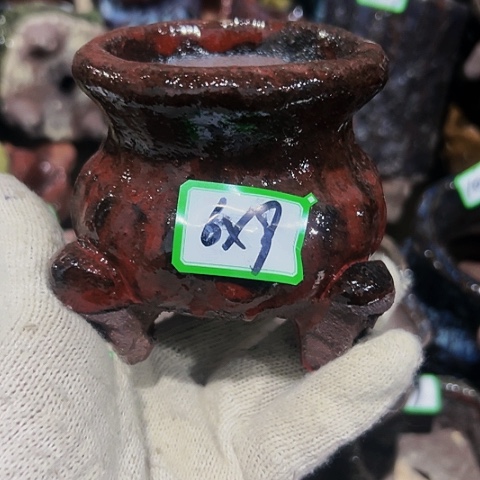 红陶粗陶花盆手工