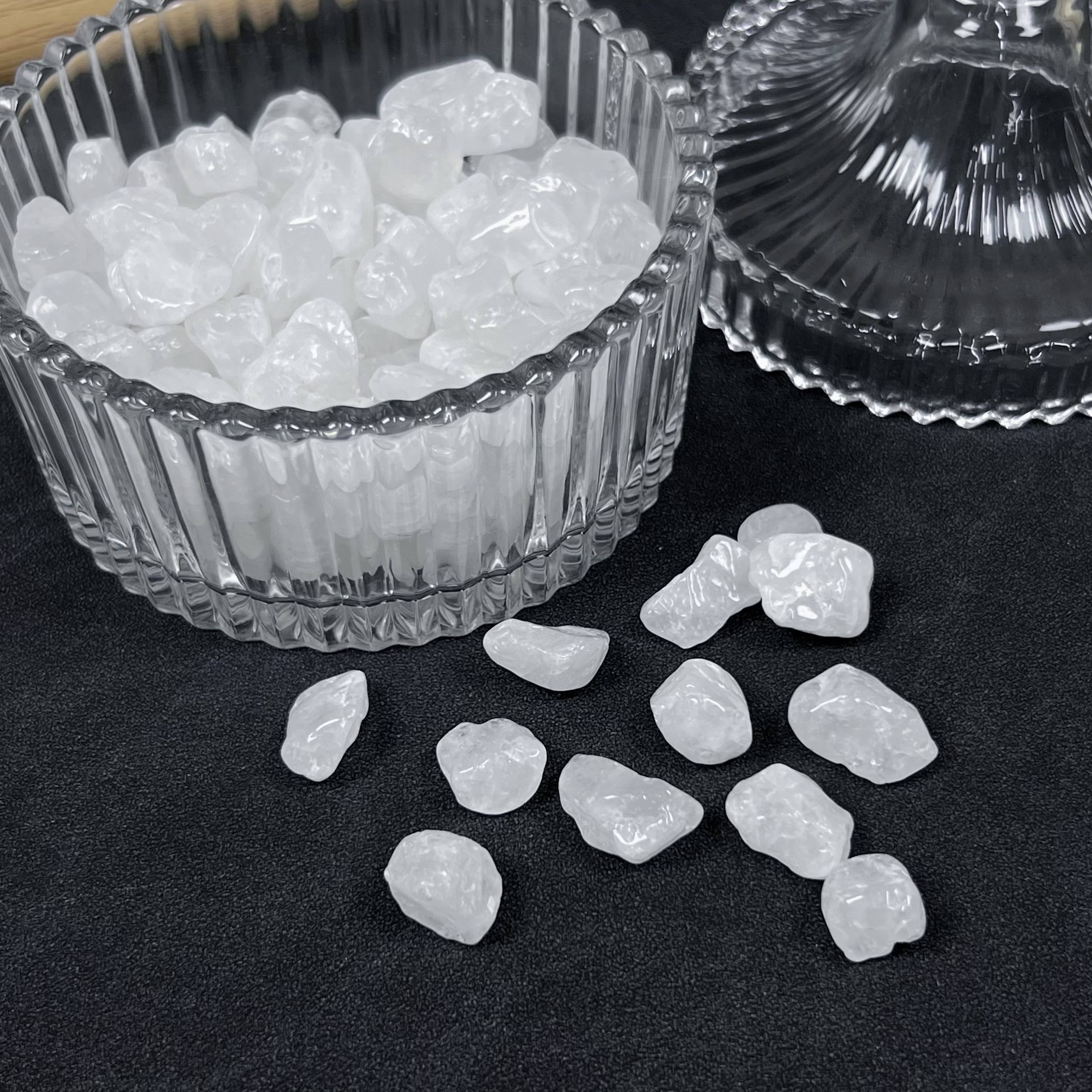 天然水晶消磁石套装大号消磁碗手串使用白水晶