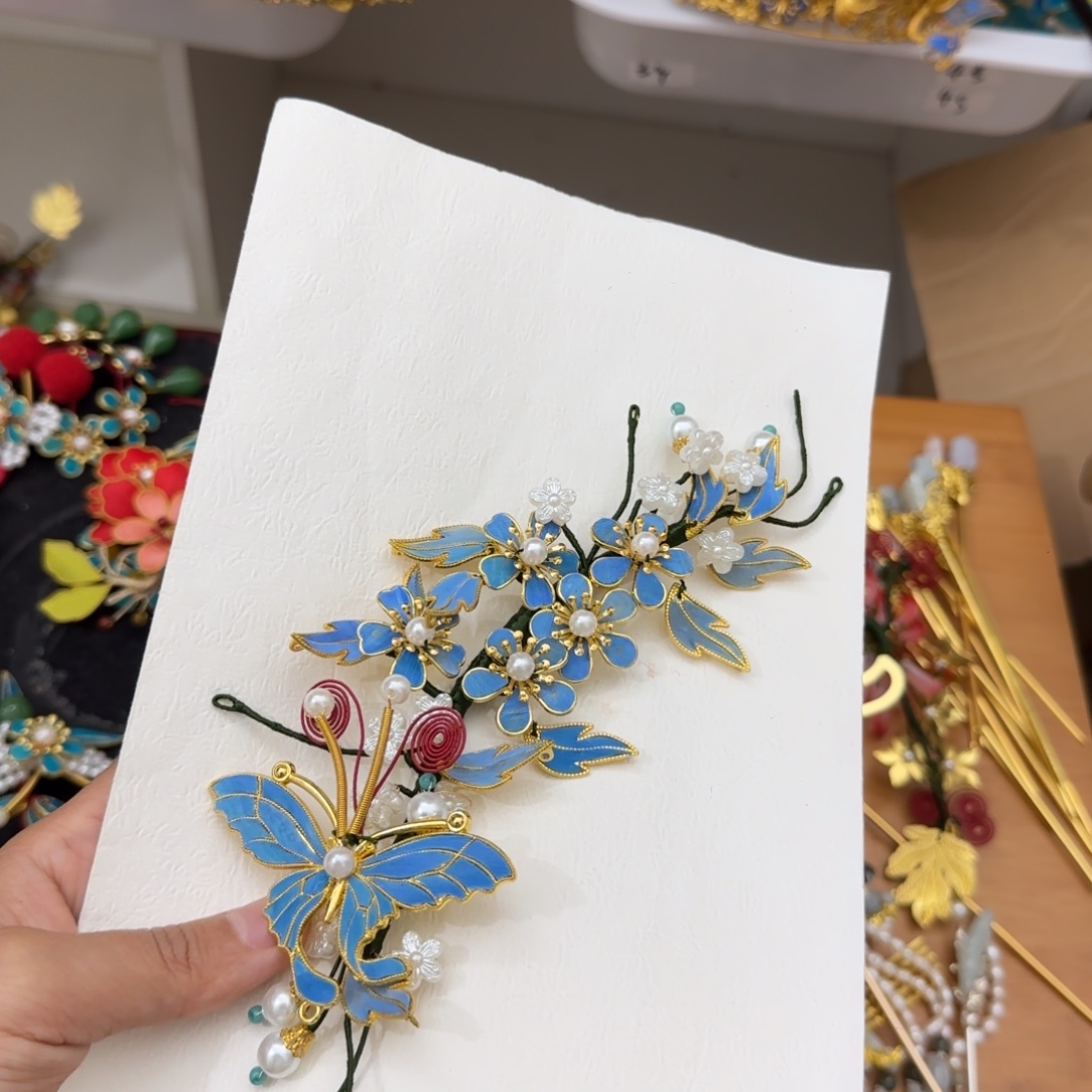 醋酸铁合金鹅毛仿点翠