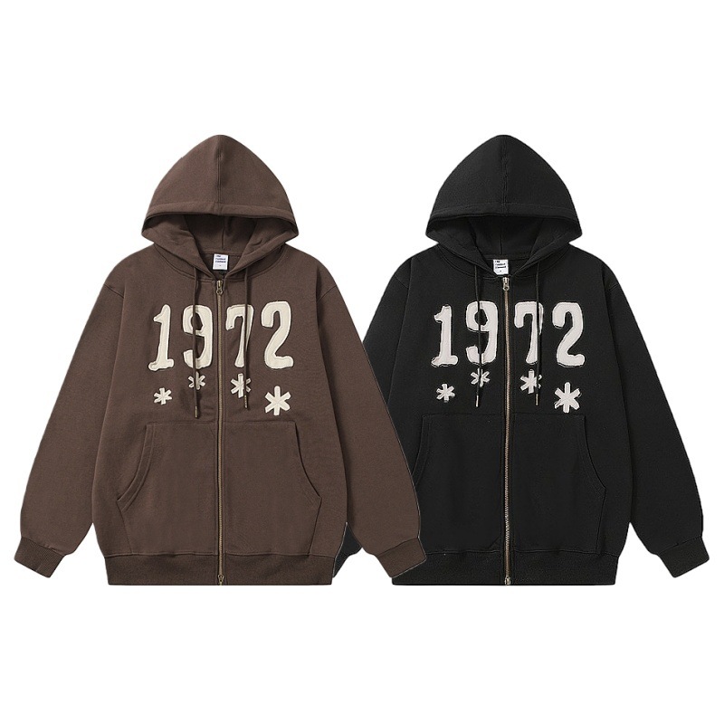 金善旴楷灿同款韩国THE COLDEST MOMENT宽松连帽卫衣外套