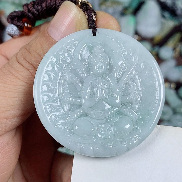 翡翠未镶嵌颈饰天然翡翠玉A货配证书