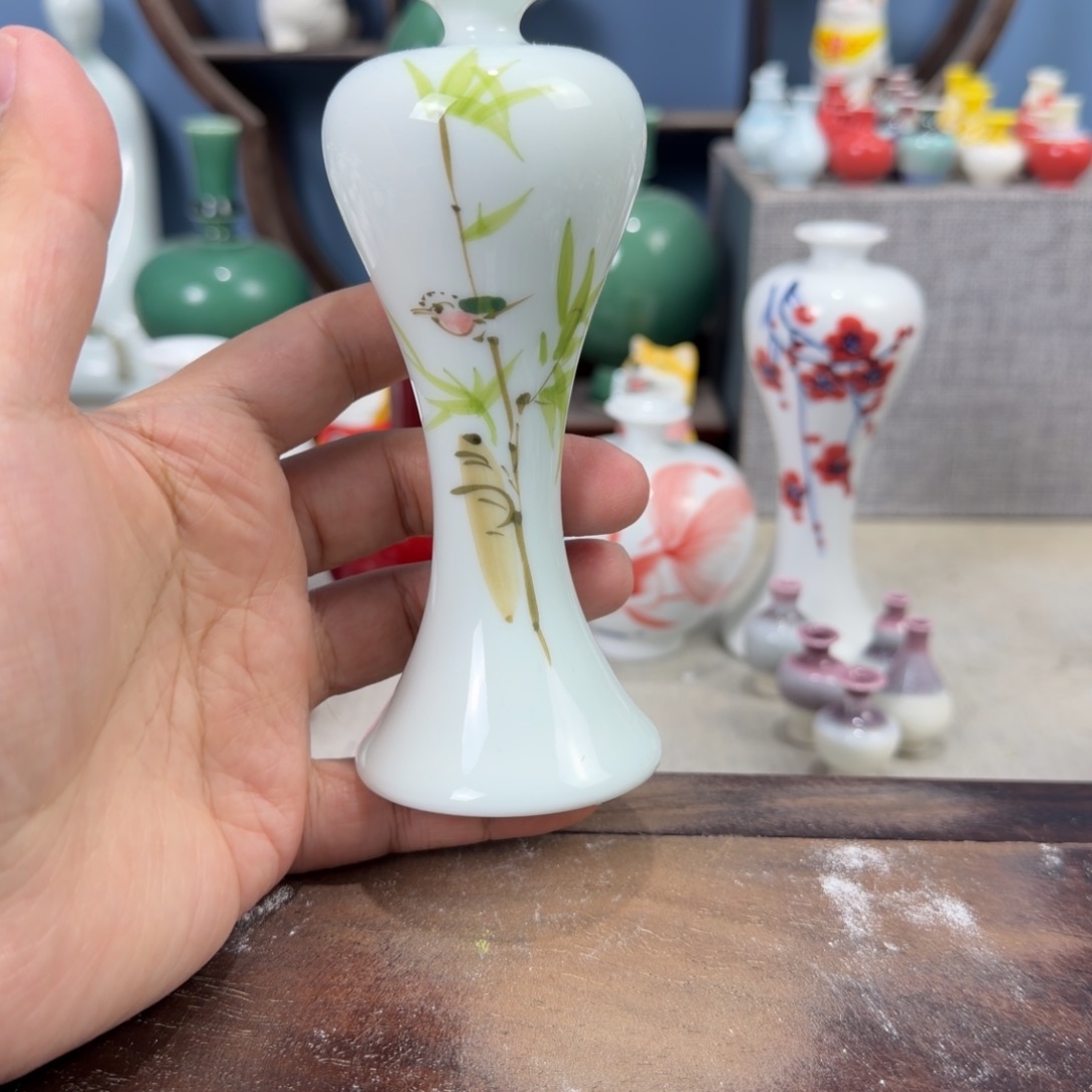 陶瓷手工小花器摆件