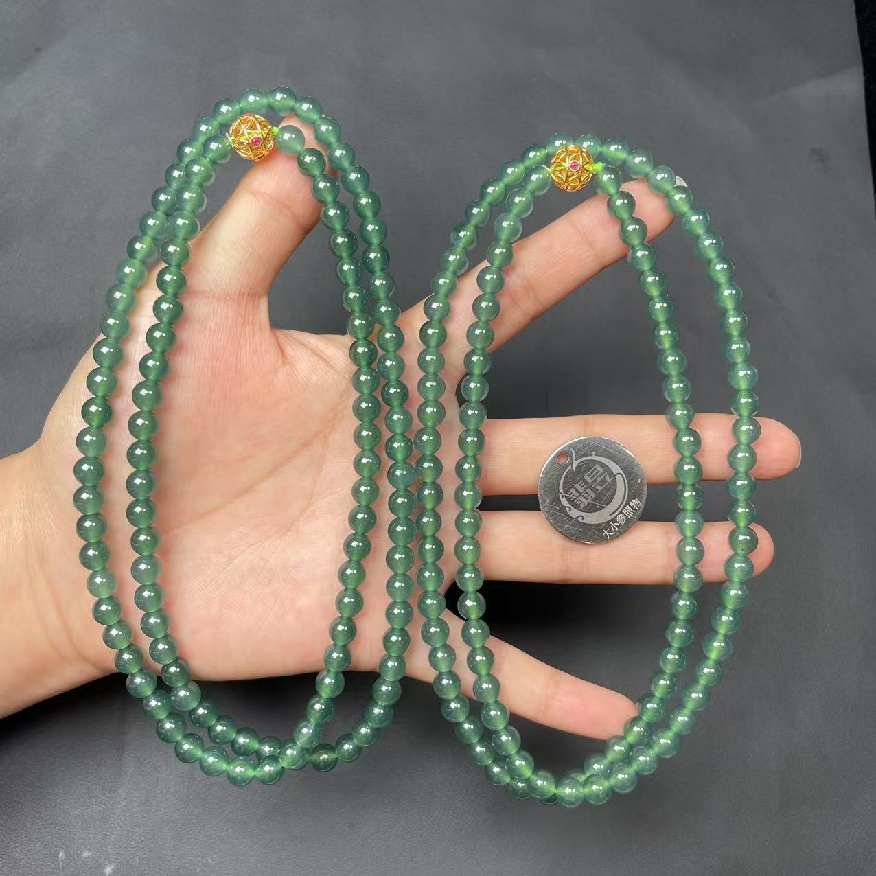 39484T29-3B8-翡翠珠链长串-卡-6+/约108颗 -多样性/发一件