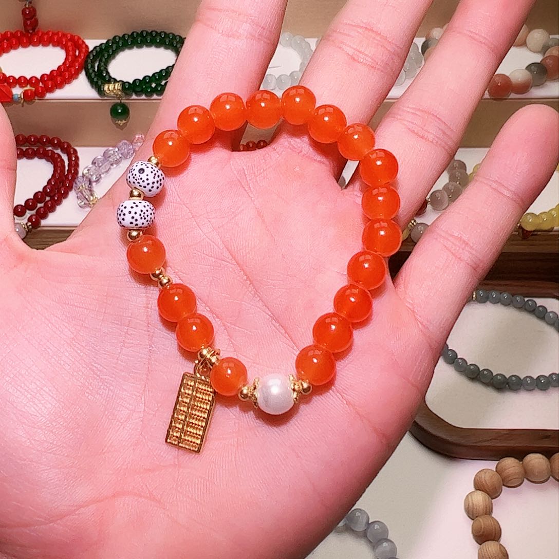 石英质玉手链未镶嵌玛瑙手串