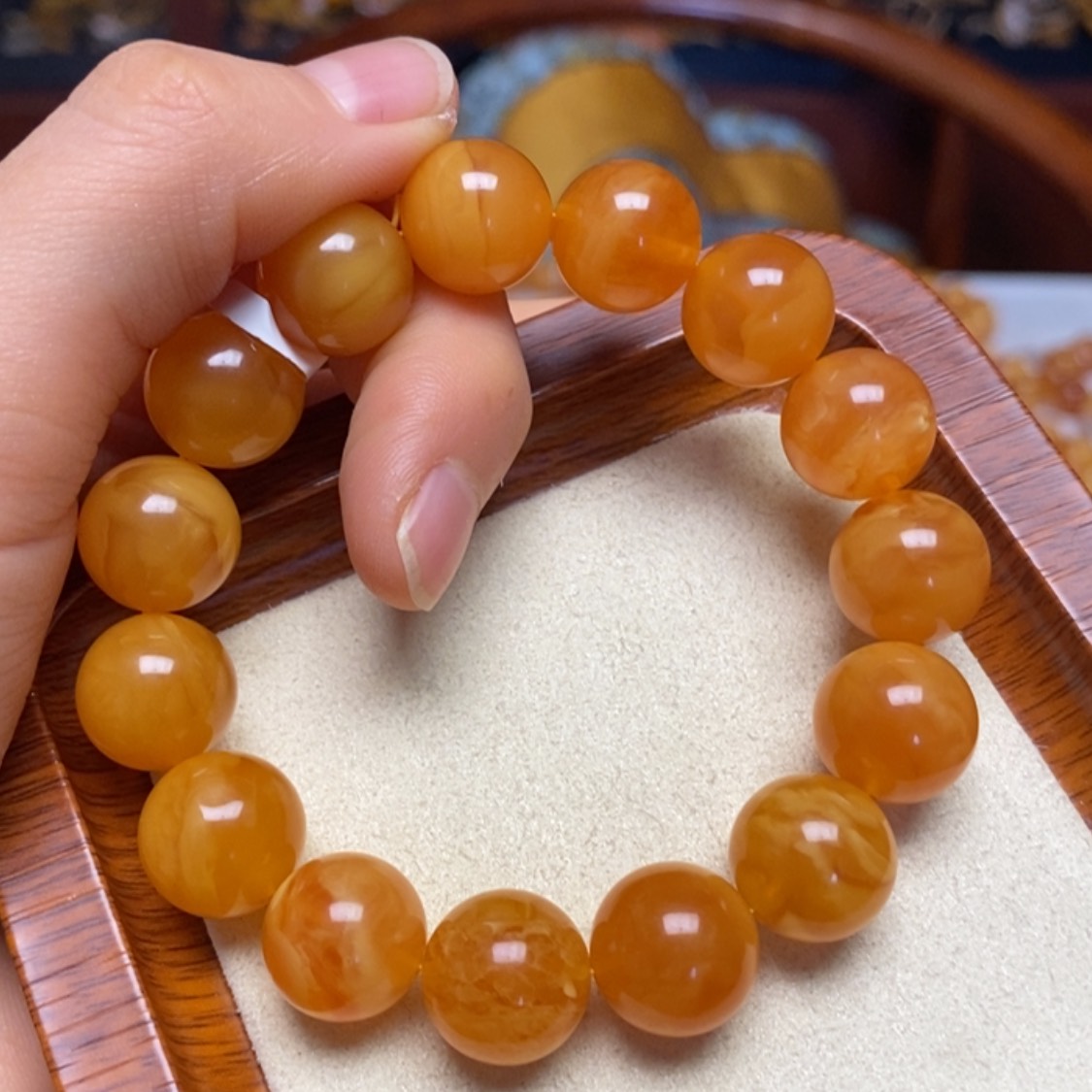 【闪购商品】蜜蜡手链未镶嵌手串