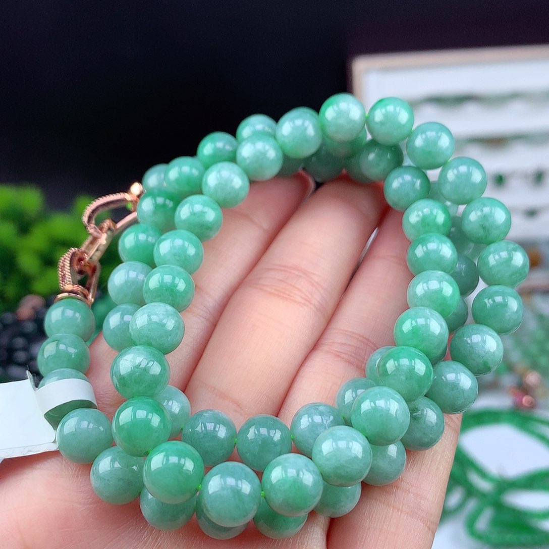 翡翠未镶嵌项链项链