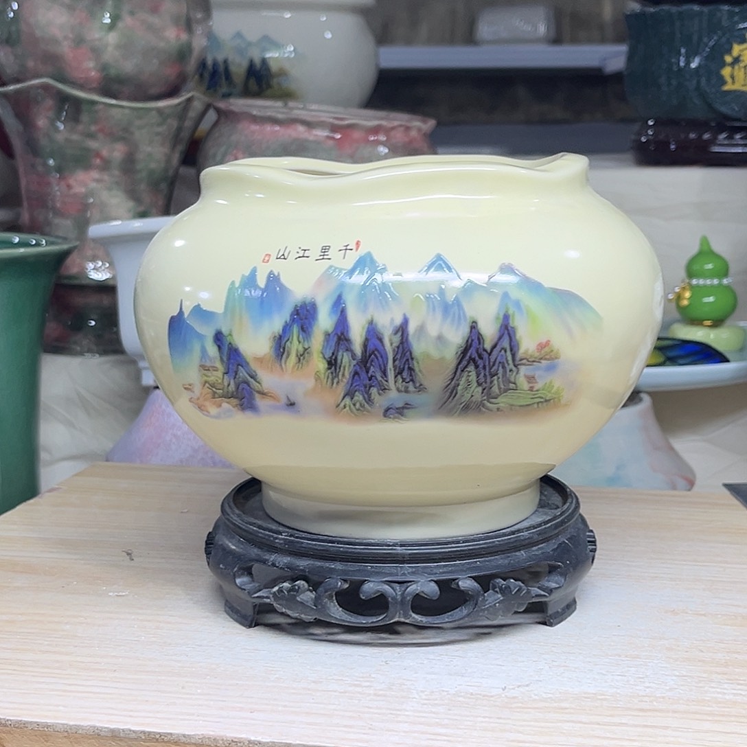 陶瓷绿植多肉微瑕花盆外口径：13*12