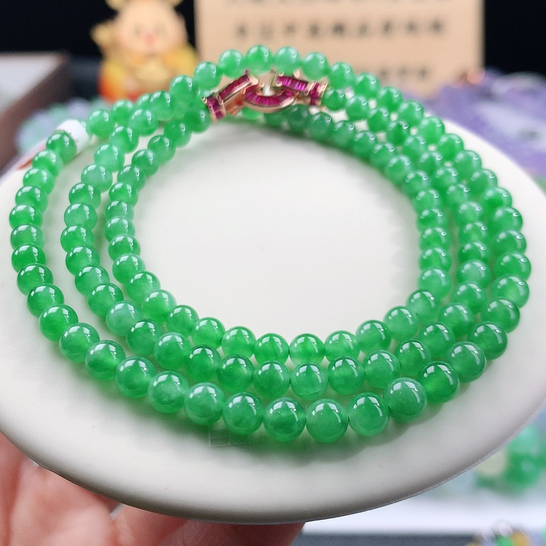 翡翠手链未镶嵌卡4.8