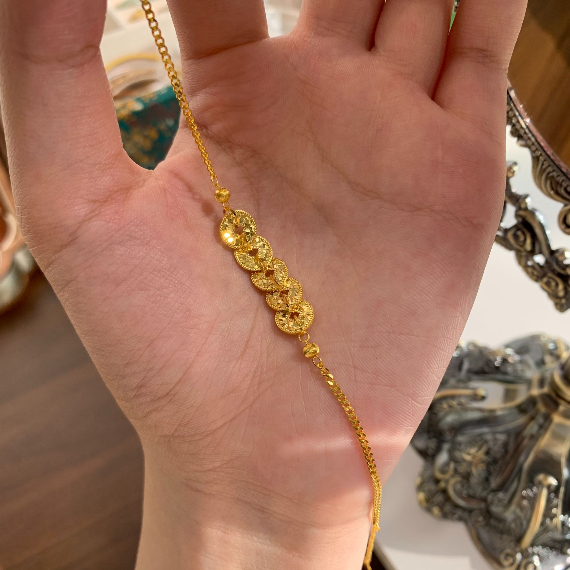 足银手链 燕归yangui“币喜”足银999.9手链 招财纳福