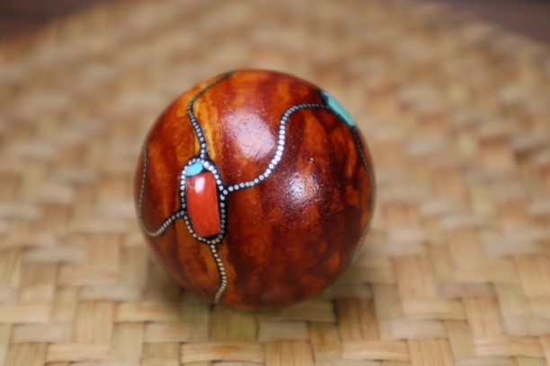 天然琥珀蜜蜡老花蜡大单珠尺寸36mm