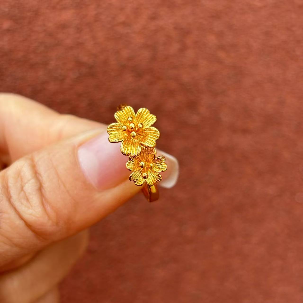 440-云上花朵活口戒指