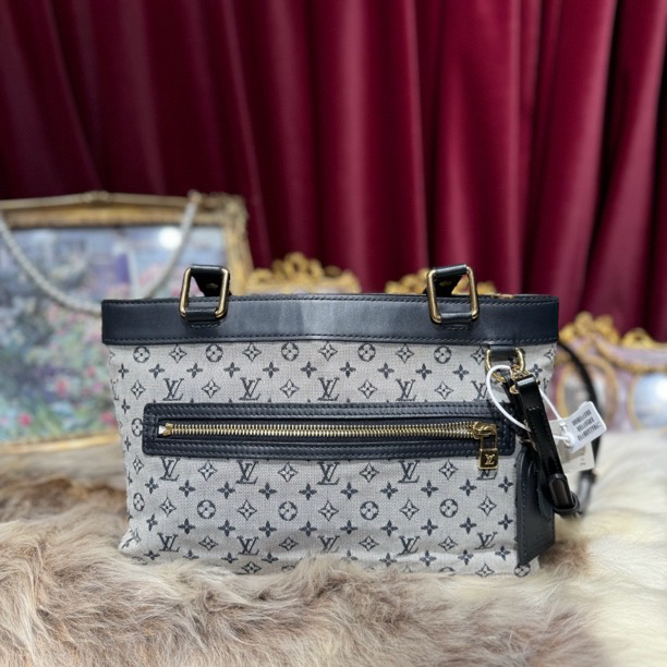 95新 LouisVuitton/路易威登 全原藏蓝色单宁开口笑腋下包LY0011