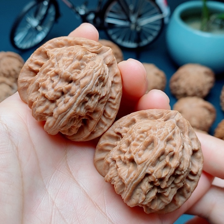 文玩核桃把件白狮子40全品
